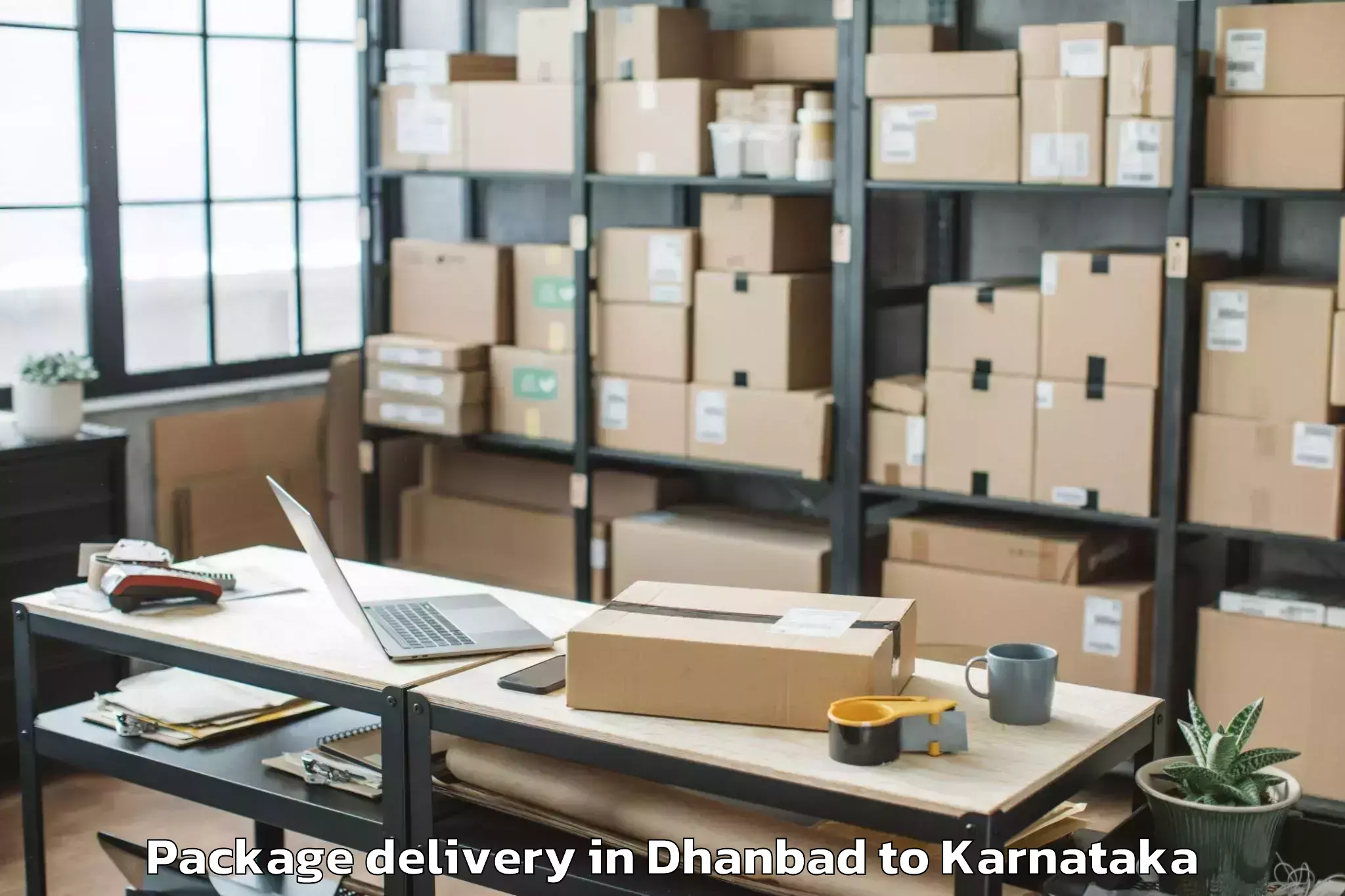 Trusted Dhanbad to Manvi Package Delivery